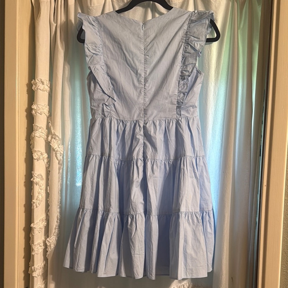 Aqua Ruffled Mini Dress - Picture 5 of 5